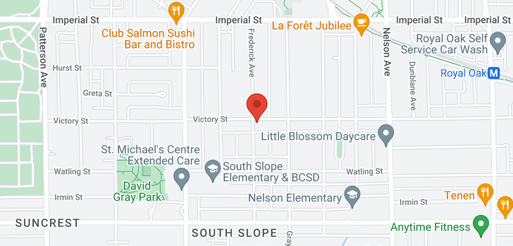 map of 4550 VICTORY STREET